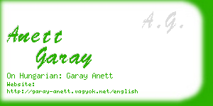 anett garay business card